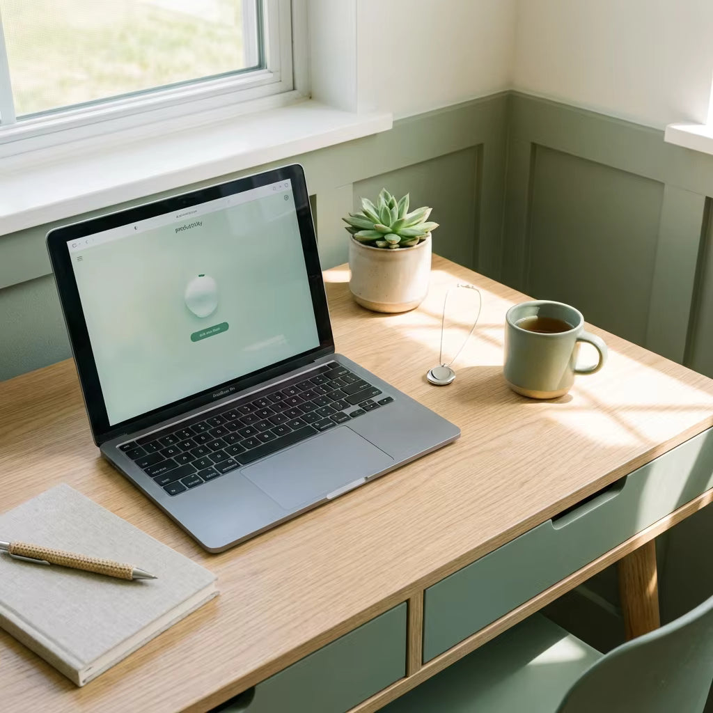 AuraReset™ 正念呼吸项链 | 纯物理缓解焦虑、减压冥想神器 | 医用级不锈钢 (不褪色)